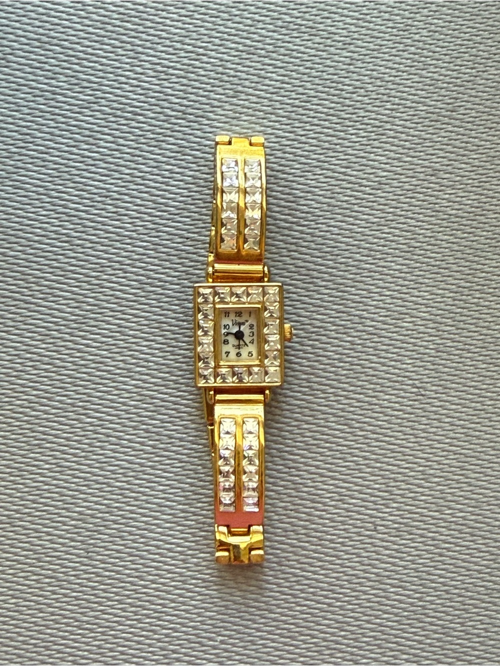 Vivani Gold Crystal Accent Women's Bracelet Watch